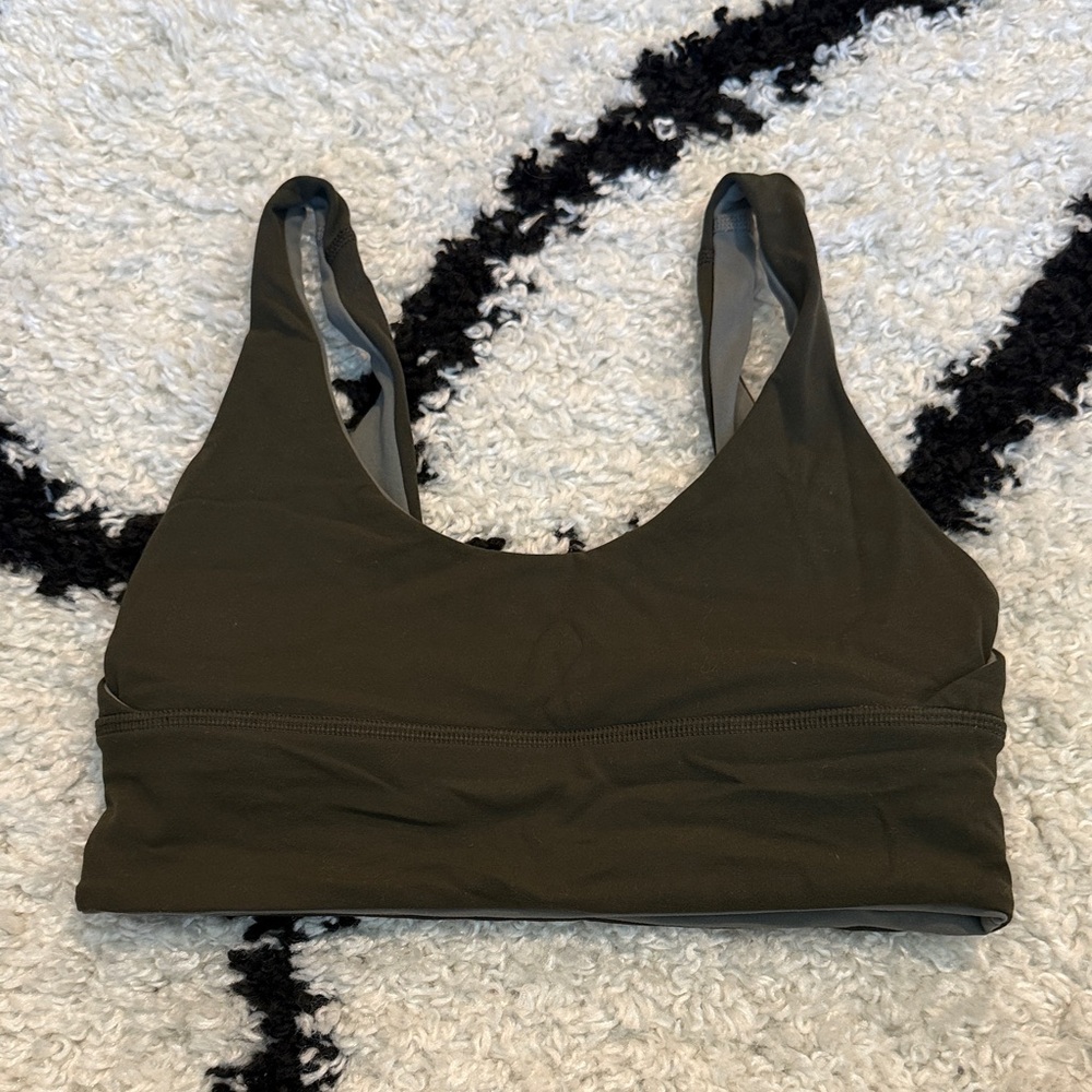lululemon athletica Olive Green and Taupe Sports Bra
